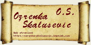 Ozrenka Skalušević vizit kartica